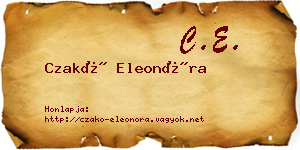 Czakó Eleonóra névjegykártya