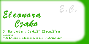 eleonora czako business card